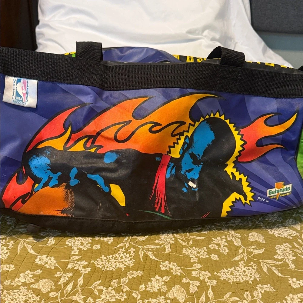 Vintage bag Colorful Flame Graphic Duffel Bag - Multicolor